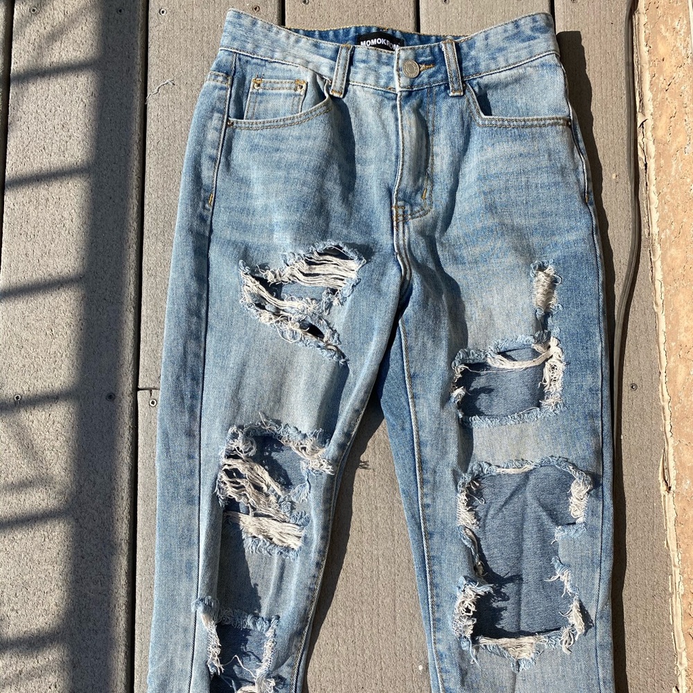 Beginnings Boutique Distressed High Waisted Jeans